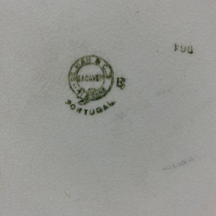 Prato em faiança fina Fábrica de Sacavém