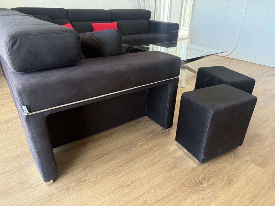 SOFA PRETO 5 lugares e sofa cama