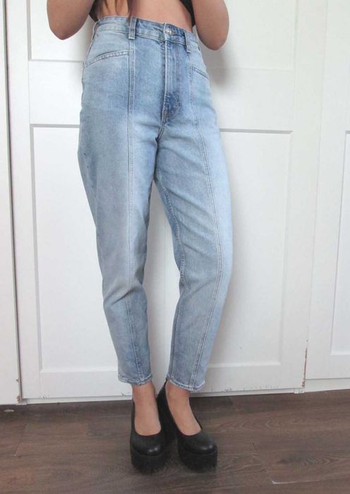 H&M divided spodnie dżinsy jeansy wysoki stan 36 s