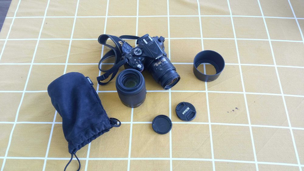 Nikon 5200 + lentes + baterias