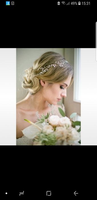 Opaska do włosów ślub Moira Silver Novia Blanca