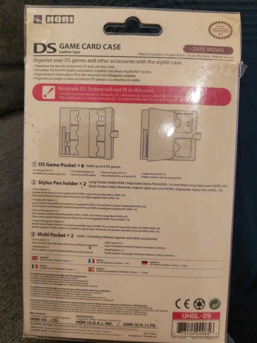 Bolsa para cartões jogos Nintendo DS original 2007 Hori com embalagem