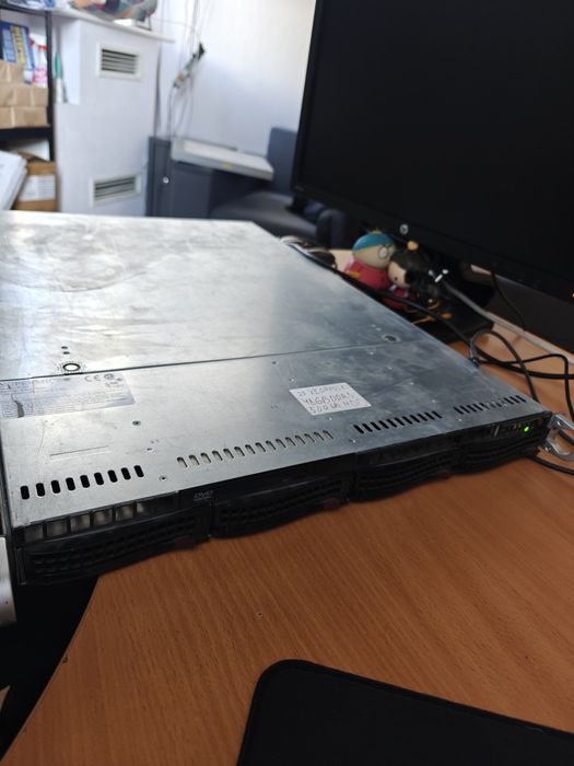 1U сервер Supermicro 815-5 2x Xeon X5670 48GB DDR3 500GB HDD rack б/у
