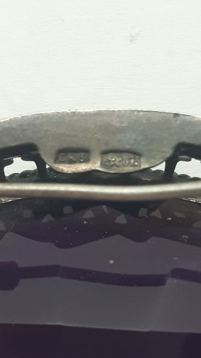 Брошь серебро 875пр.сюз.Лединец.