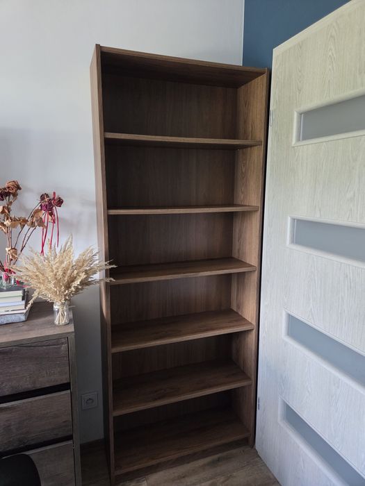 Regał Białystok Ikea 202cm na książki ciemny orzech