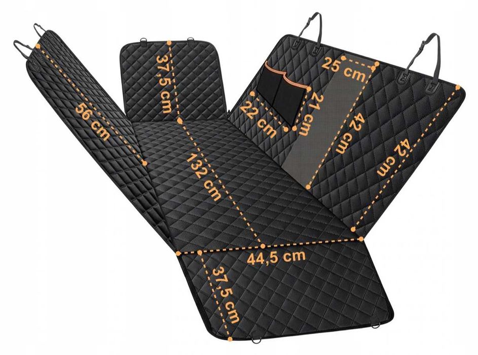 Nowy Pokrowiec z Kieszonkami do Transportu dla Psa Mata na Siedzenie