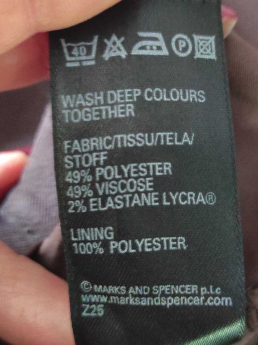Marks & Spencer spódnica lejąca kobieca czekoladowa rozszerzana
