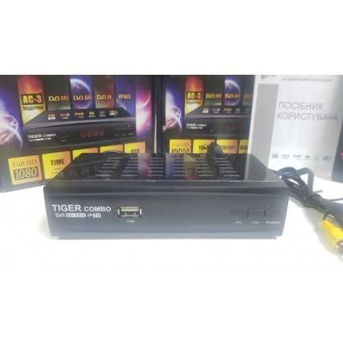 Комбинированный тюнер приставка ресивер Tiger Combo HD DVB-S/S2/T/T2/C