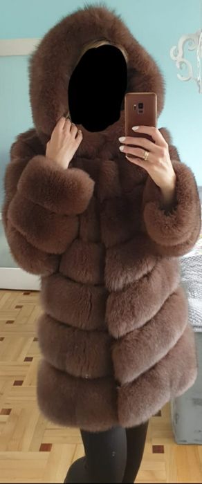 2 w 1 futerko i kamizelka z lisa naturalnego nowe