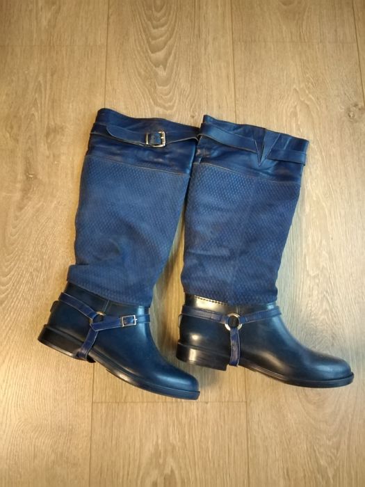 Kalosze ze skórzaną cholewką roz. 38