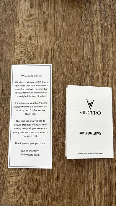 Relógio Vincero + Bracelete de pele - NOVO