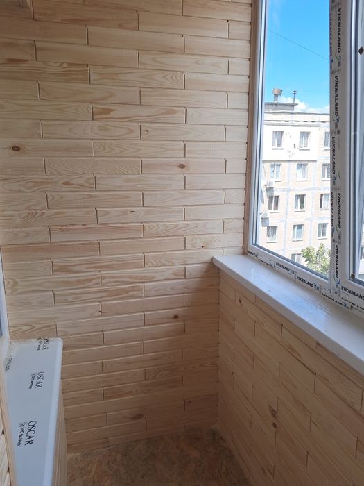 Обшивка балкона вагонкою
