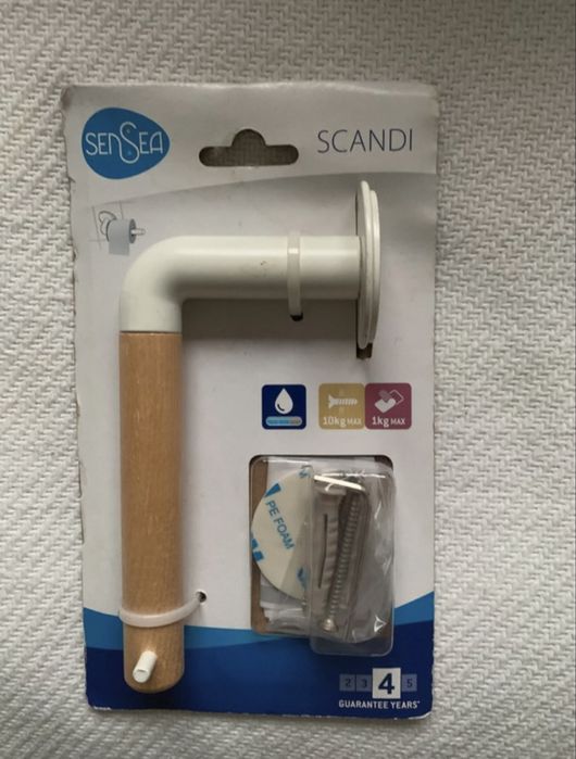 Suporte WC Bege e Branco