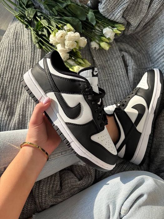 Nike Dunk новые оригинал кеды женские кроссовки найк белые с черным