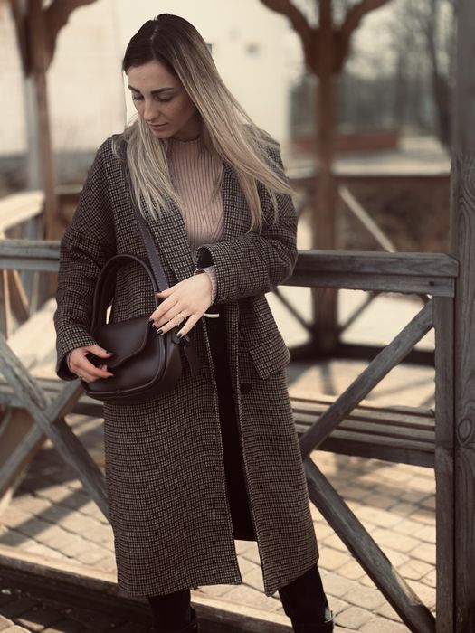 Пальто Zara в клетку в клітинку