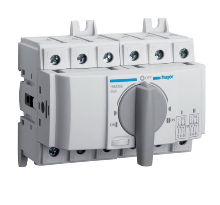 Перемикач Hager HIM306 I-0-II 63А