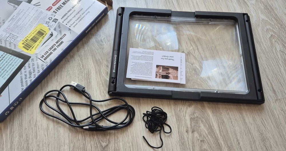 Obovo Lupa Ulepszone akrylowe szkło powiększające 5-krotne 50 diod led