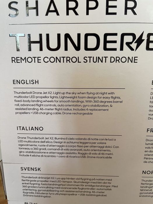 Drone Thunderbolt Jet X2, + 8 anos, avião drone para crianças