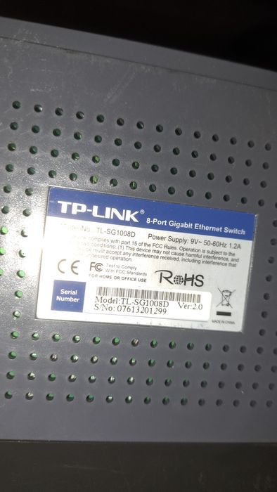 Tp link tl-sg1008d gigabit ethernet switch