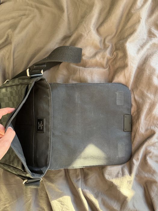 Сумка Louis Vuitton Damier Graphite District PM Leather Fabric Black Shoulder bag