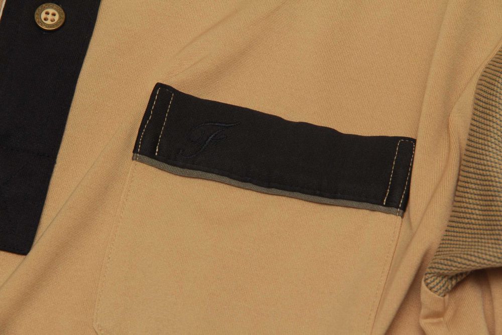 FARAH рр M поло из хлопка и полиестера колорблок