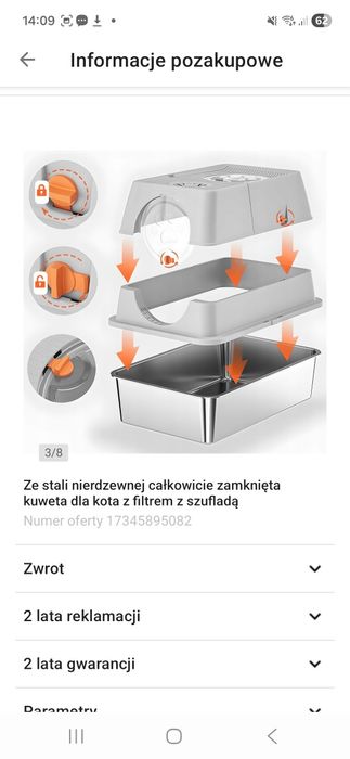 Kuweta kryta ze stali nierdzewnej