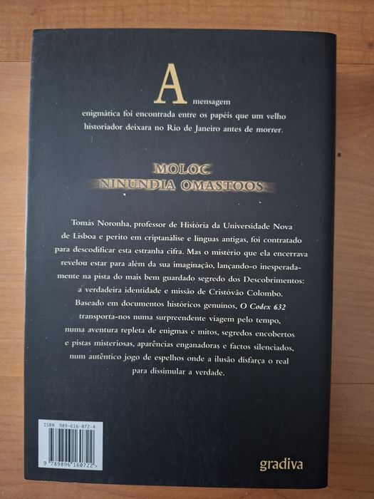 Vendo com portes incluidos Livro "O Codex 632" de José Rodrigues Santos