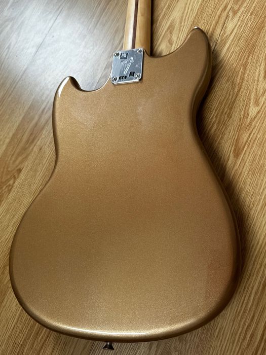 Новий Fender Player Mustang Bass PJ Firemist Gold, Мексіка