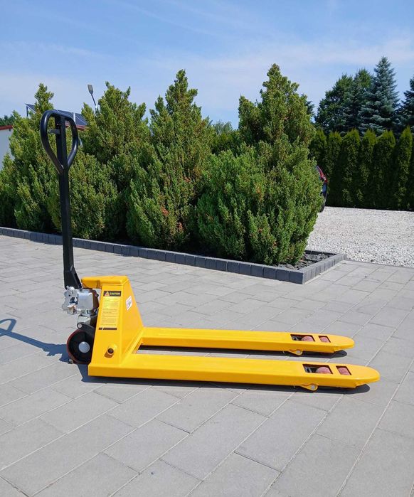Paleciak ręczny Wózek paletowy Nowy 2T 2000kg 120cm MOCNY Paletówka Paleciarka Wózek do palet Wyposażenie magazynu Koła PU Paleciak magazynowy