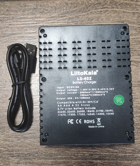 Зарядное устройство LiitoKala Lii-M4S . Lii-CH4. Lii-402 оригинал.