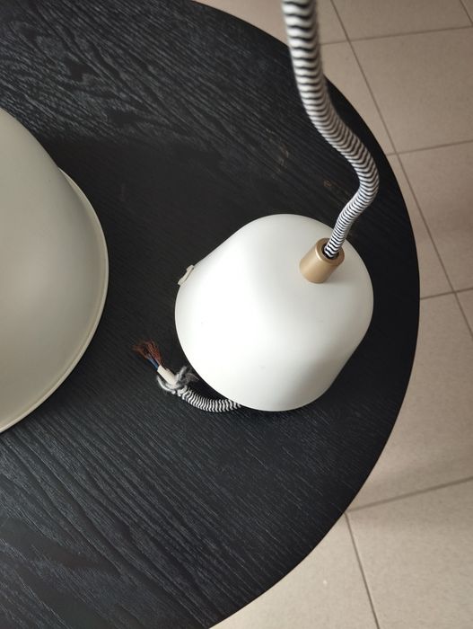 Candeeiro de teto suspenso metal branco dourado IKEA