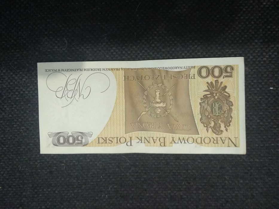 Dobry banknot - PRL 500 zł. seria GM (jak nowy)