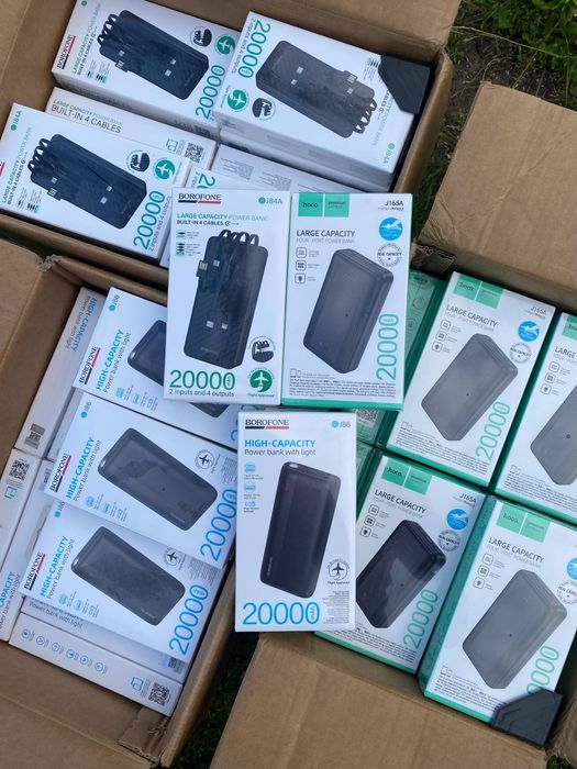 Є ОПТ.Повербанк(power bank) HOCO  J165A та BOROFONE BJ84A/BJ86 20000мАг для ЗСУ/при відключеннях світла