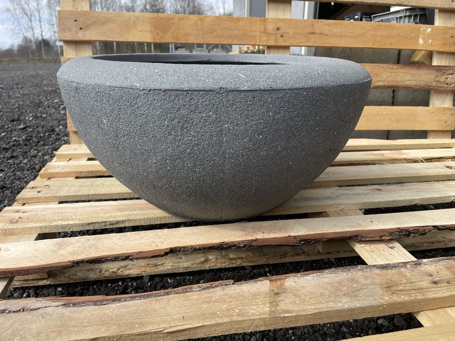 Osłonka donica grafitowa z rantem