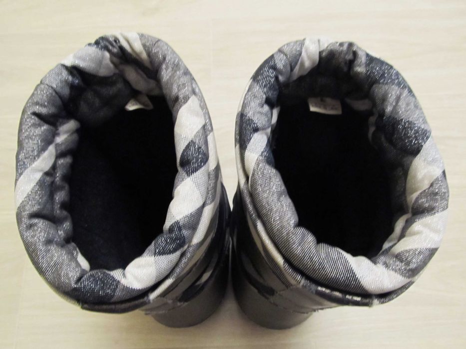 Burberry Roscemmbra Moon Boots Gunmetal Plaid сапоги луноходы р.38-40