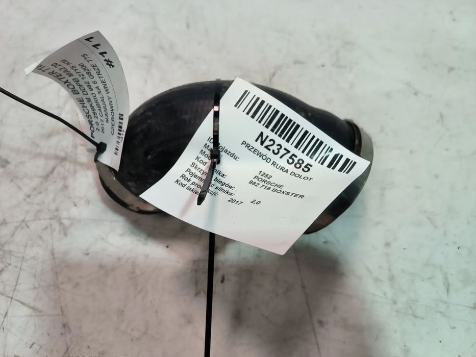 wąż / rura intercoolera 982129498e porsche boxtser 718 2017r.