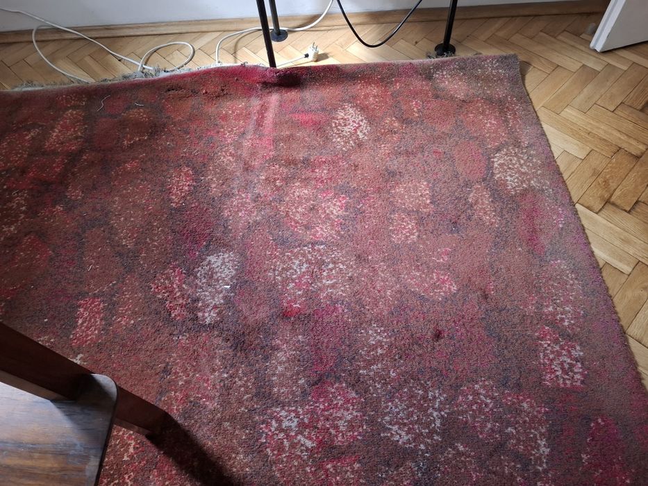 Dywan 100 % wełna vintage z PRL, 2,90 x 1,90 m