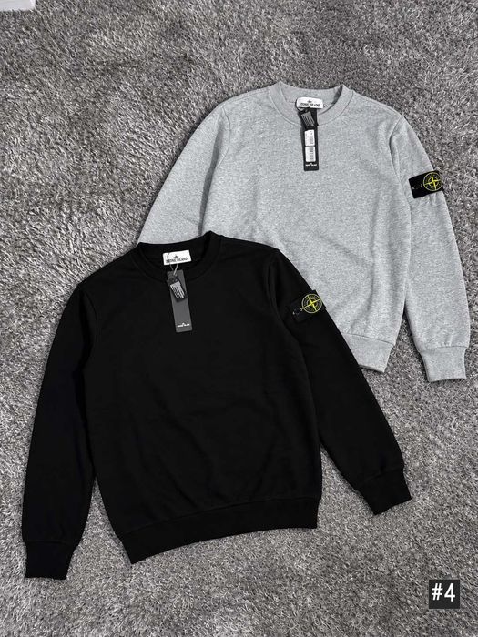 Черный / Серый Свитшот Stone Island - Новая Толстовка Стон Айленд - XS S M L XL