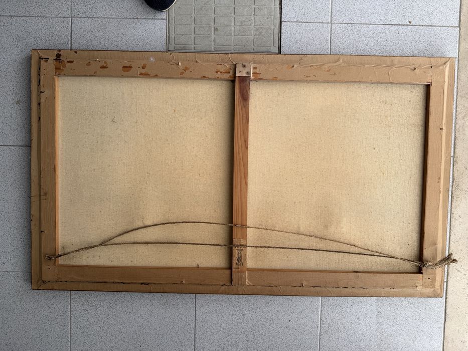 Quadro Antigo – Vista de Coimbra (Universidade) – Moldura Dourada