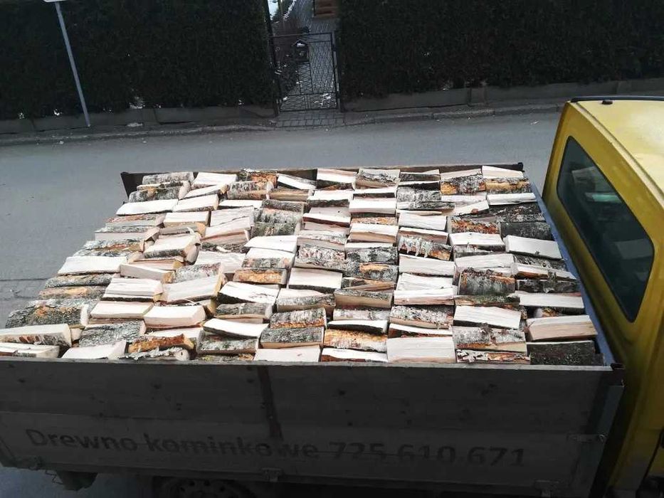 Drewno kominkowe  dąb jesion buk grab mieszane układane metry