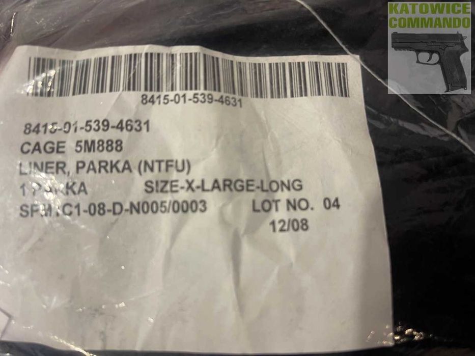 Polar Parka Liner Black Polartec Fleece w rozmiarze XL-Long