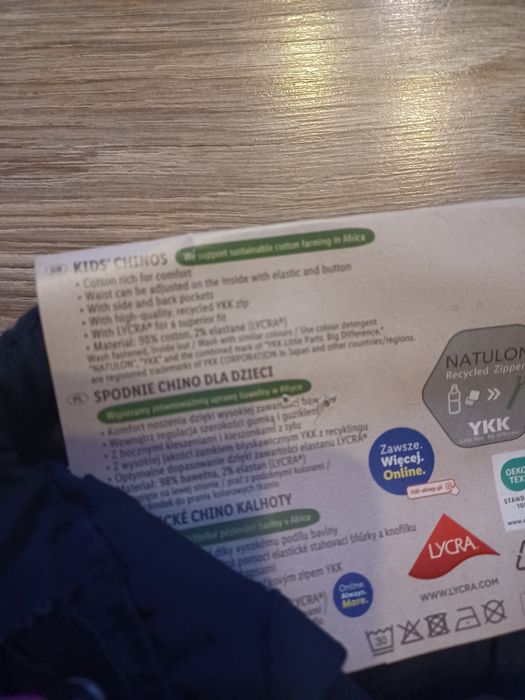Nowe spodnie dziecięce rozmiar 98