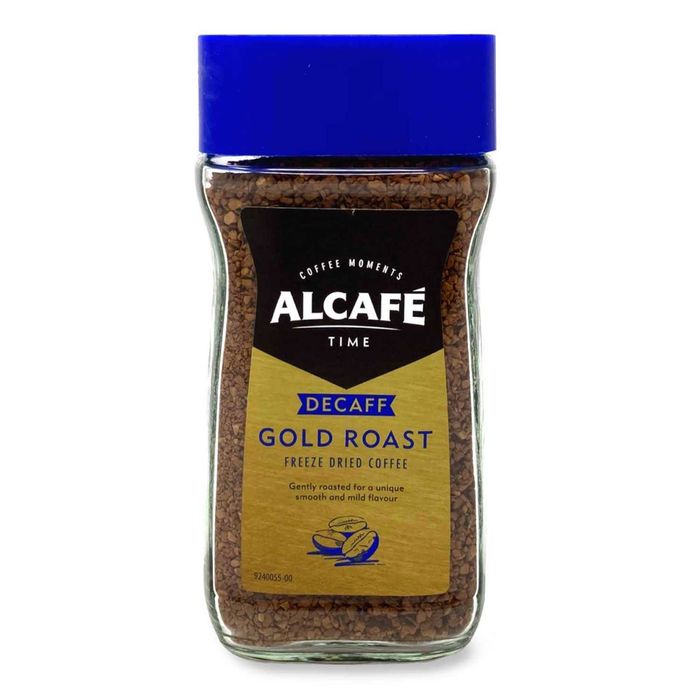 Сублімована розчинна кава Alcafé Gold Roast без кофеїну, 100г