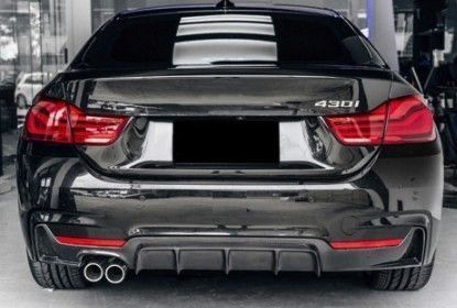 SPOILER DIFUSOR DE ESCAPE BMW SÉRIE 4 F32 F33 F36 M PERFORMANCE PRETO