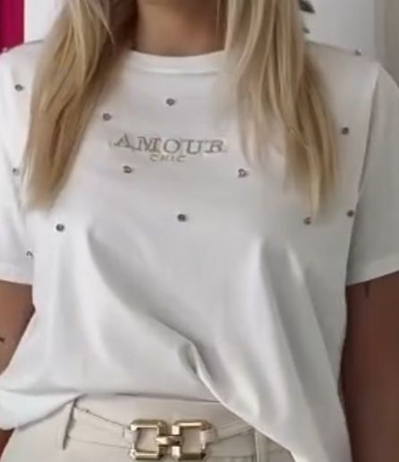 biała bluzka elegancka amour l xl