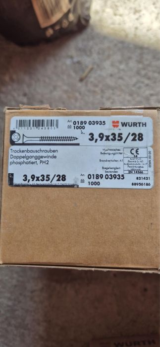 Wkręty do płyt karton gips metal 3.9x35 4500 szt.