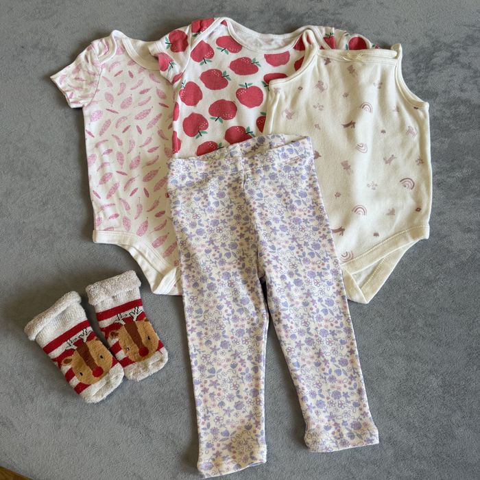 Чоловічок боді теплі лосіни штани светр next на дівчинку 6 9 68 74