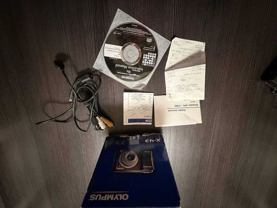 Aparat Vintage Olympus X-43 - Full Set - Pudełko Paragon Dokumenty - Y2K
