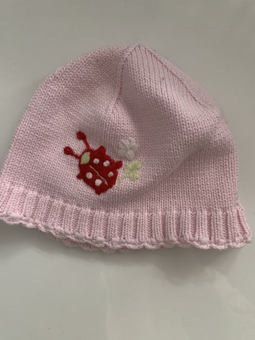 Różowa czapka dla dziewczynki 62cm