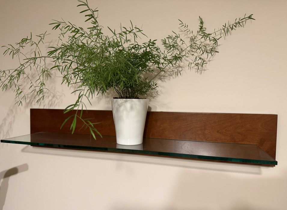 Półka wisząca z hartowanym szkłem